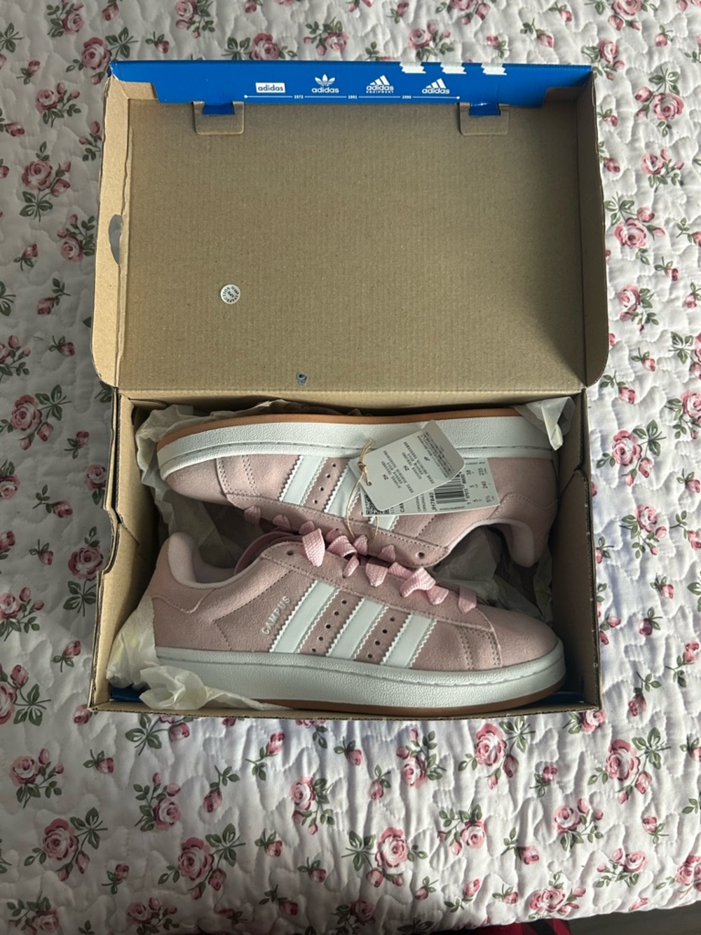 adidas Women’s Pink & White Court-Style Sneakers